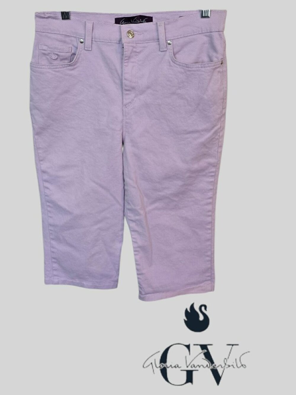 Gloria Vanderbilt Purple Amanda Capri Casual Pants Womens 8